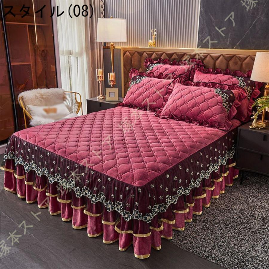 ベッドスカート ベッドカバー シングル 全周ゴムフィット式 着脱便利