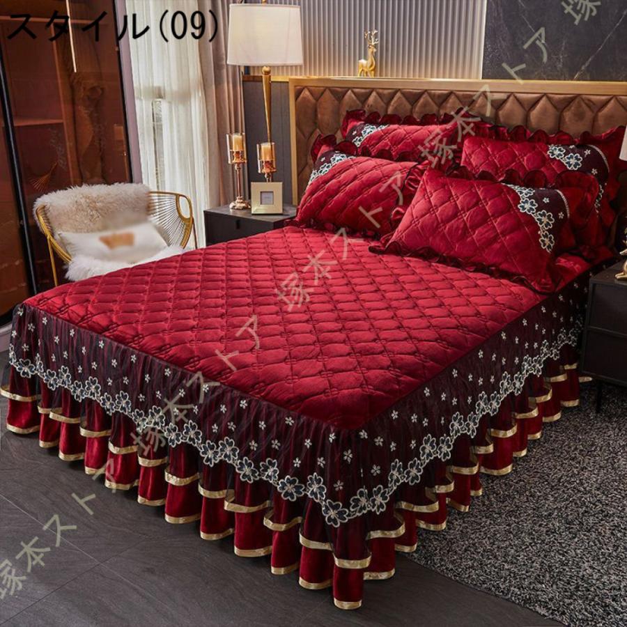 ベッドスカート ベッドカバー シングル 全周ゴムフィット式 着脱便利