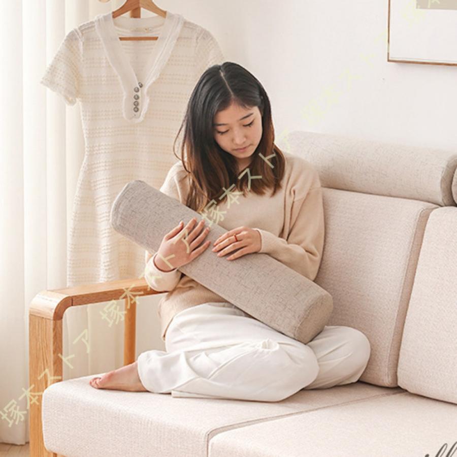 仰向き寝 円柱 クッション ストレートネック枕 硬い ボルスター ネック