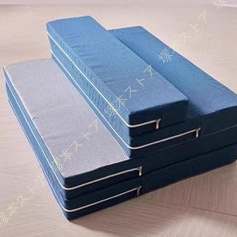 マットレス セミシングル 幅80cm 四つ折り 折りたたみ 10cm 極厚 高