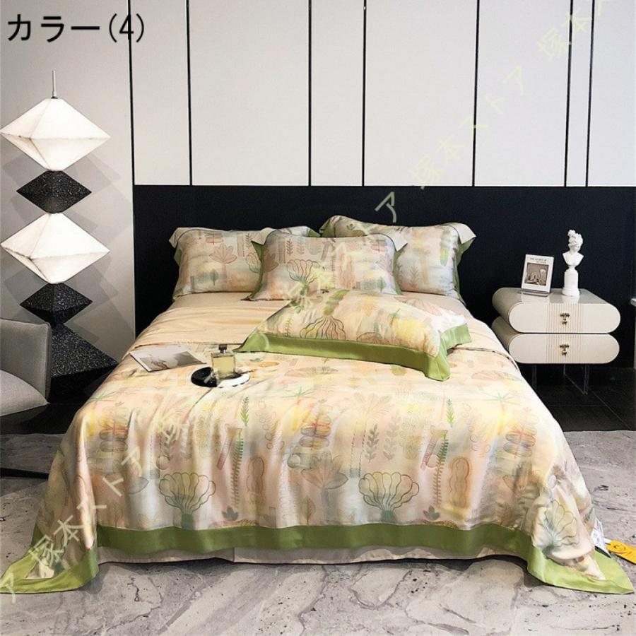 夏用掛け布団 肌掛け布団 ダブル 両面接触冷感 リバーシブル 冷感＆ワッフル タオルケット 冷感キルトケット 単品売り 掛け布団 花柄 4点セット キルトケット_13