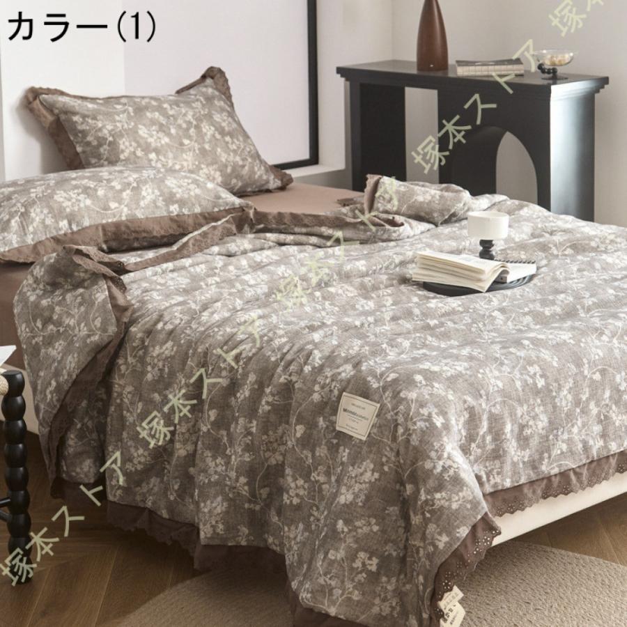 ガーゼケット 花柄 シングルサイズ 150×200cm 綿100％ 2重ガーゼ 夏掛け 肌掛け 涼感 吸水 通気性 洗える タオルケット 寝具 布団 肌掛け布団 掛け布団_13