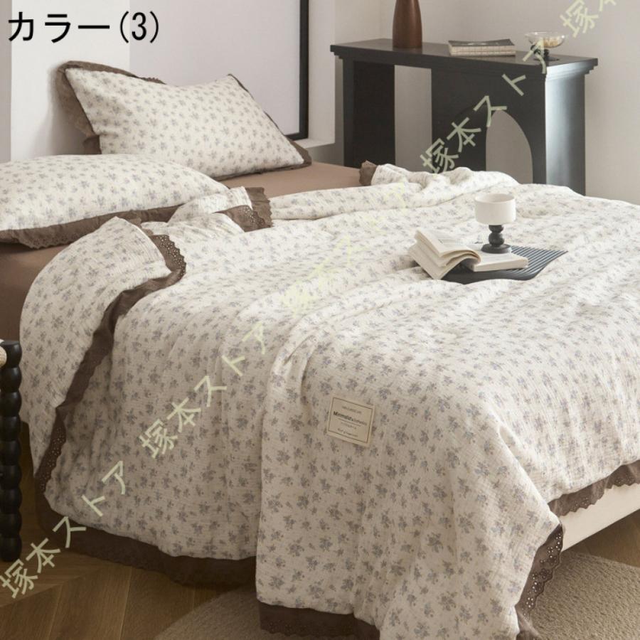 ガーゼケット 花柄 シングルサイズ 150×200cm 綿100％ 2重ガーゼ 夏掛け 肌掛け 涼感 吸水 通気性 洗える タオルケット 寝具 布団 肌掛け布団 掛け布団_15