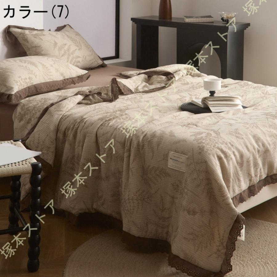 ガーゼケット 花柄 シングルサイズ 150×200cm 綿100％ 2重ガーゼ 夏掛け 肌掛け 涼感 吸水 通気性 洗える タオルケット 寝具 布団 肌掛け布団 掛け布団_19