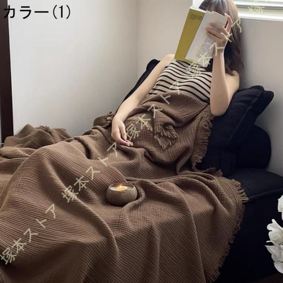 無添加ガーゼケット リバーシブル タオルケット 綿100% ダブルサイズ
