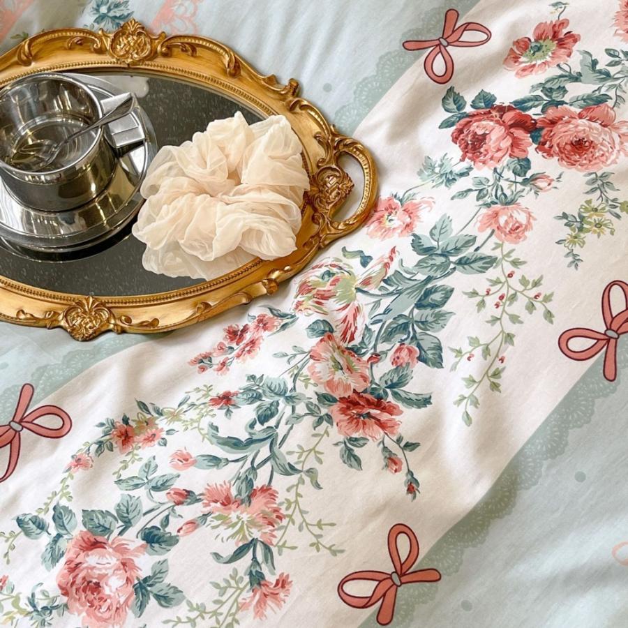 快適 寝具カバーセット 掛けカバー 3点 4点 セット 花柄 フリル付き