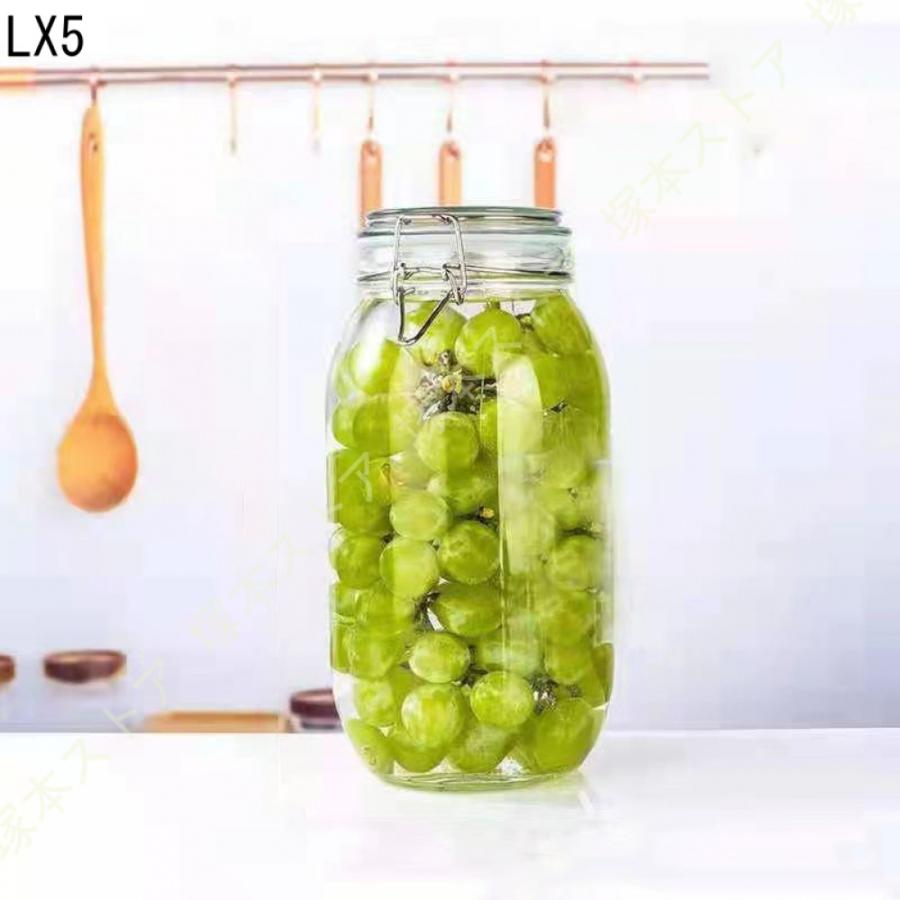 ガラス製保存容器 フードジャー デザイン1 キッチンキャニスター ふた