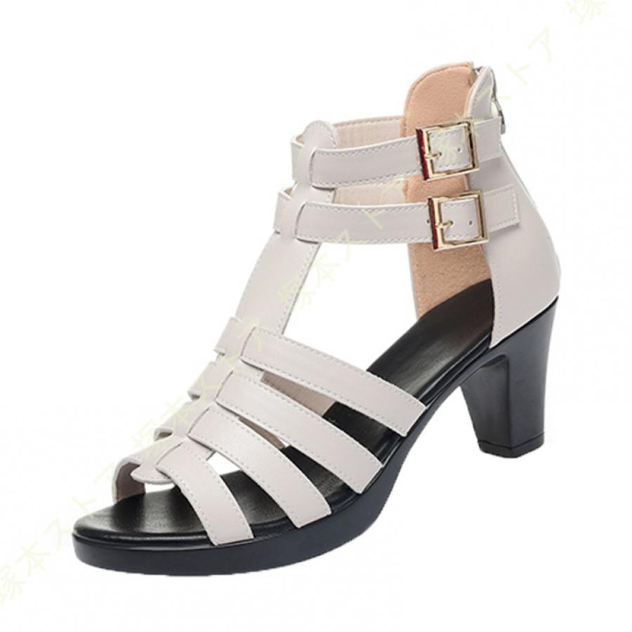 サンダル ストラップ かわいい 夏 歩きやすい ストラップ レディース大きいサイズ 幅広 甲高 レディース グラディエーターサンダル ハイカット ブーツサンダル |  | 13