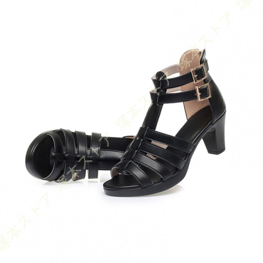 サンダル ストラップ かわいい 夏 歩きやすい ストラップ レディース大きいサイズ 幅広 甲高 レディース グラディエーターサンダル ハイカット ブーツサンダル |  | 10