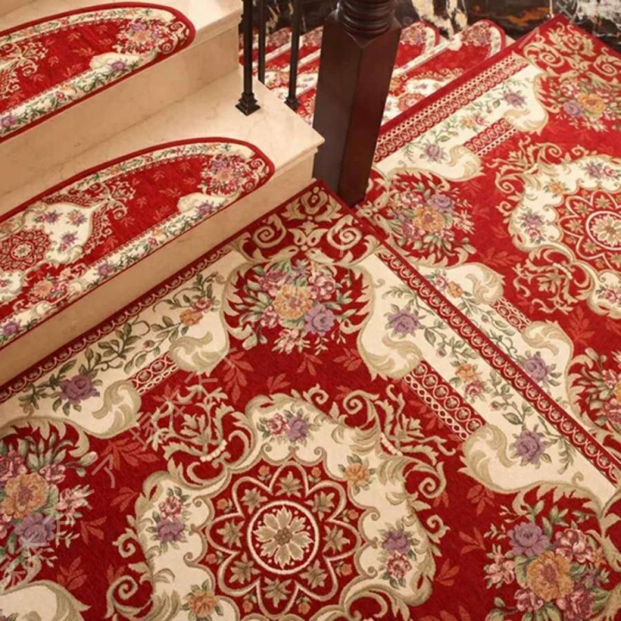5枚 階段マット シンプル 欧風 階段すべり止めマット 足冷え 転倒防止 洗える キズ防止 ずれない 滑り止め 折り曲げ 折り畳み式 防音 ペット 階段 廊下 玄関_14