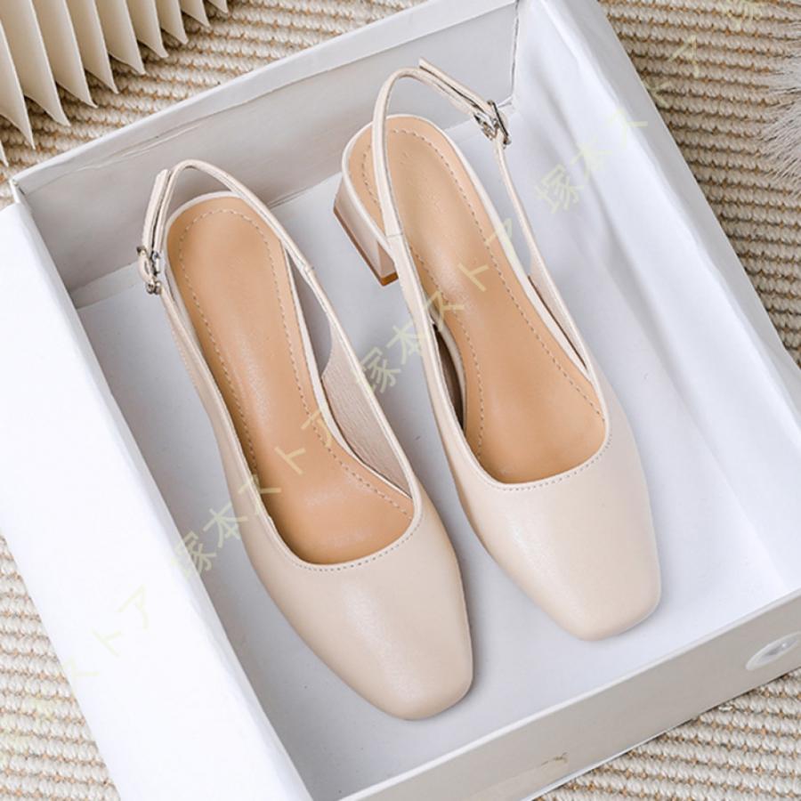 バックストラップ パンプス ローヒール 4cmヒール 痛くない バックストラップ パンプス ローヒール 4cmヒール 痛くない