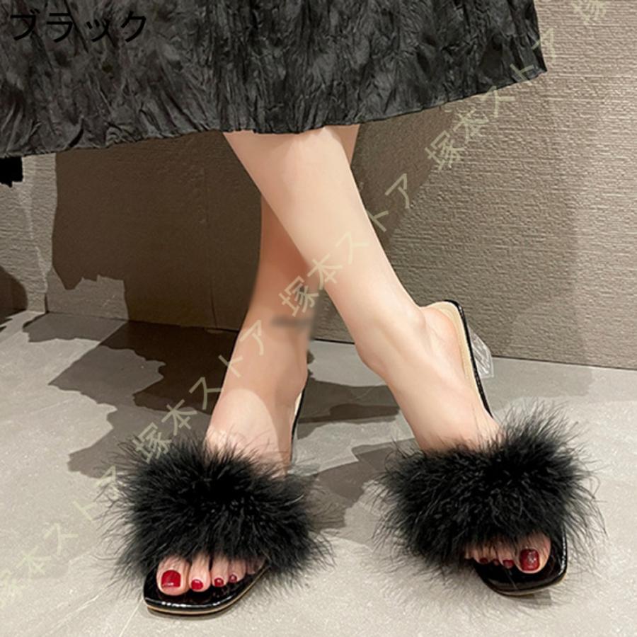 ABELA ファーサンダル 厚底ふわふわファーサンダル（サンダル・ミュール） | csT&P