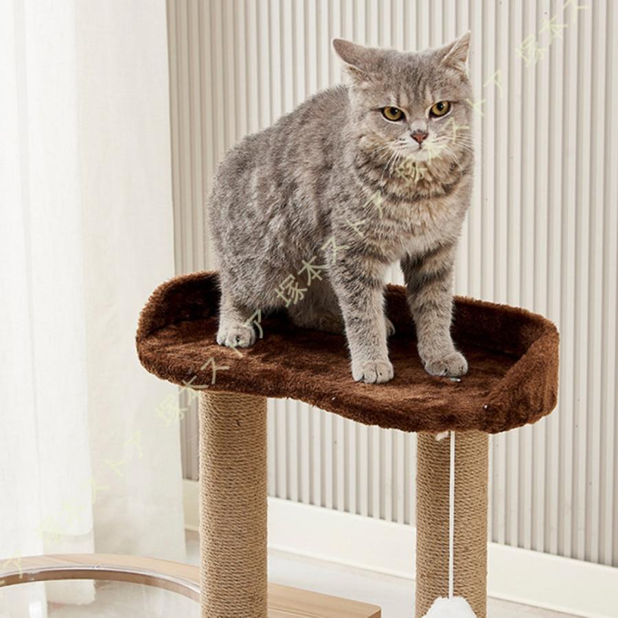 ねこ キャットタワー スリム 据え置き型 省スペース 登りやすい 猫ハウス 隠れ家 ミニ 猫タワー 爪とぎ おしゃれ 可愛い 猫おもちゃ ペットグッズ 猫用品_9