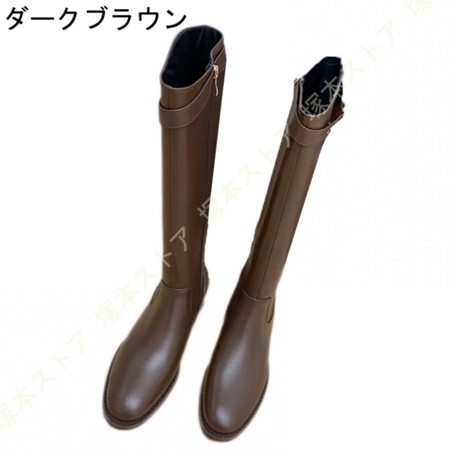 本革 ロングブーツ ブーツ ロング ジョッキーブーツ レディース サイド