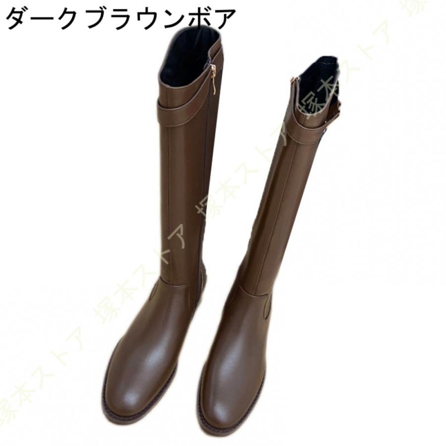 本革 ロングブーツ ブーツ ロング ジョッキーブーツ レディース サイド