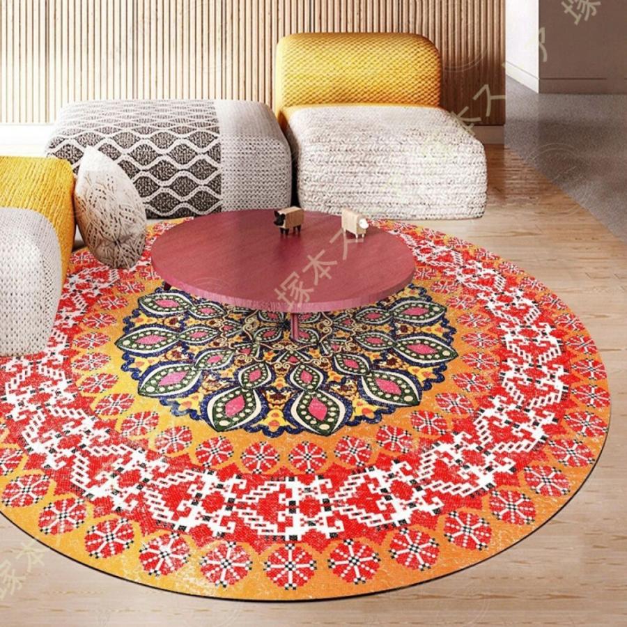 ラグ カーペット 薄い 屋内 おしゃれ イギリス風 レトロモダン 欧米