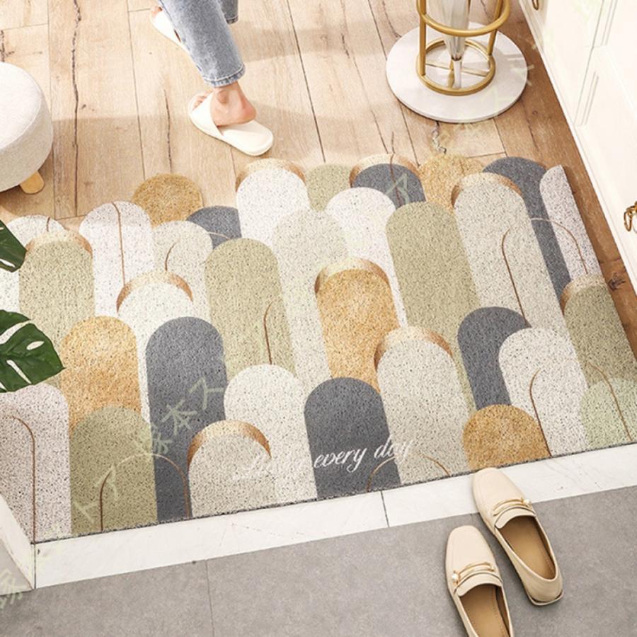 玄関マット 室内 オシャレ 北欧 ドアマット ラグマット 泥落としマット 洗える エントランスマット 耐磨耗性 抗菌防臭 業務用 家庭用 滑り止め付き 幾何学 |  | 02