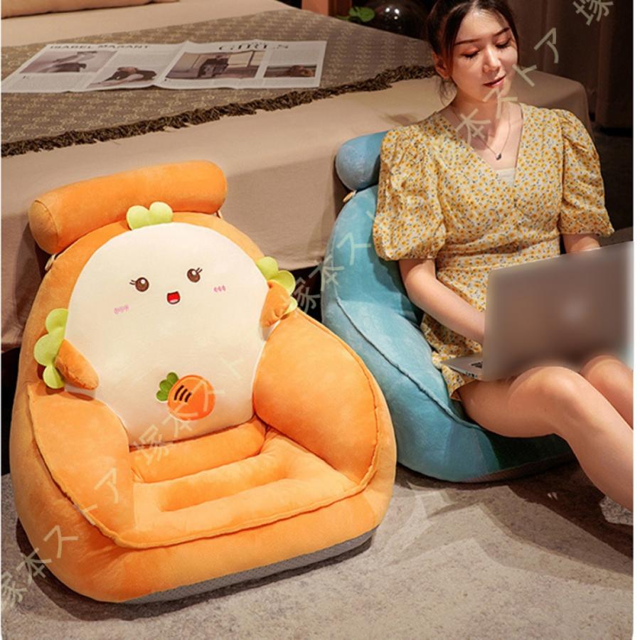 椅子クッション シートクッション 背もたれ付き 可愛い 動物型 チェア