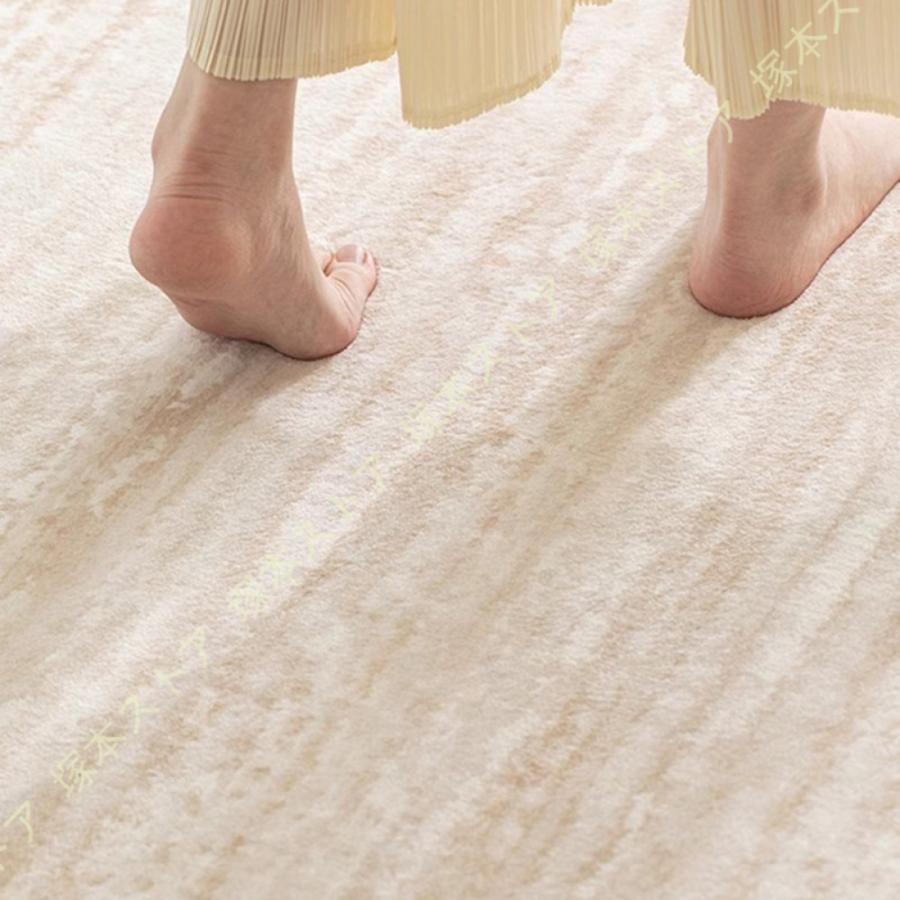 厚手ラグ 長方形 大判 冬用 こたつマット ラグマット 抽象的 抗菌防臭 防ダニ 滑り止め付き あったか 3畳 2畳 ふわっと手触り 床暖房対応_21