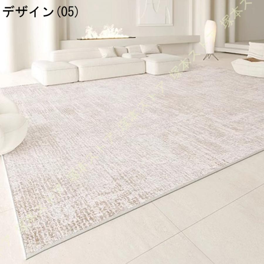 厚手ラグ 長方形 大判 冬用 こたつマット ラグマット 抽象的 抗菌防臭 防ダニ 滑り止め付き あったか 3畳 2畳 ふわっと手触り 床暖房対応_12
