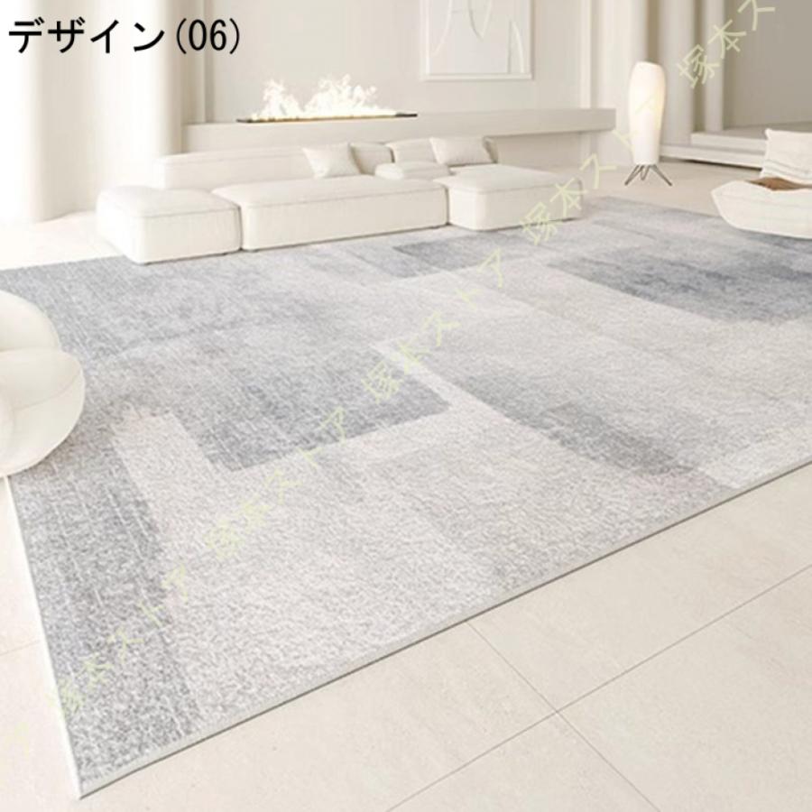 厚手ラグ 長方形 大判 冬用 こたつマット ラグマット 抽象的 抗菌防臭 防ダニ 滑り止め付き あったか 3畳 2畳 ふわっと手触り 床暖房対応_13