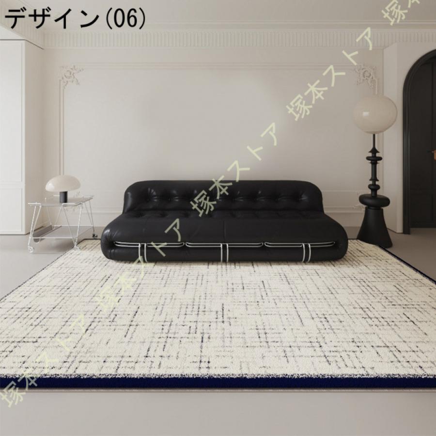 ふわふわラグ 絨毯 じゅうたん 洗える 長方形 北欧 モダン シンプル 可愛い おしゃれ 低反発ラグマット ストライプ柄 防音 敷物 お洒落 秋冬用 インテリア_14