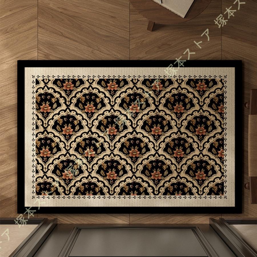 玄関マット おしゃれ すべり止め 室内 インテリア 花の模様 フロアマット ラグ ラグマット カーペット フロアマット ソファマット エントランスマット 風水 | 