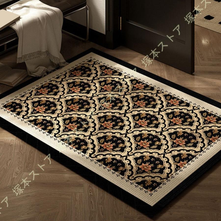 玄関マット おしゃれ すべり止め 室内 インテリア 花の模様 フロアマット ラグ ラグマット カーペット フロアマット ソファマット エントランスマット 風水 |  | 05
