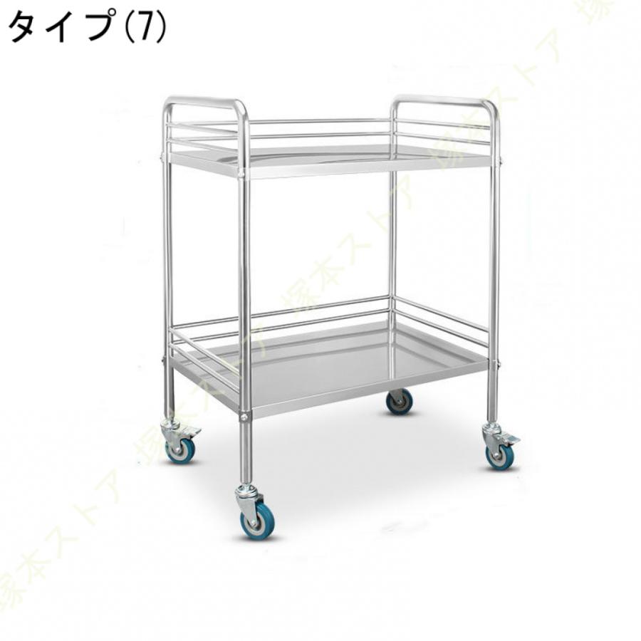 医療用トロリー ステンレス ワゴン 鋼トロリー 医療用カート 処置カート 移動式トロリー理学療法モバイルケア車 回診車 車歯 科実験室 業務用_15