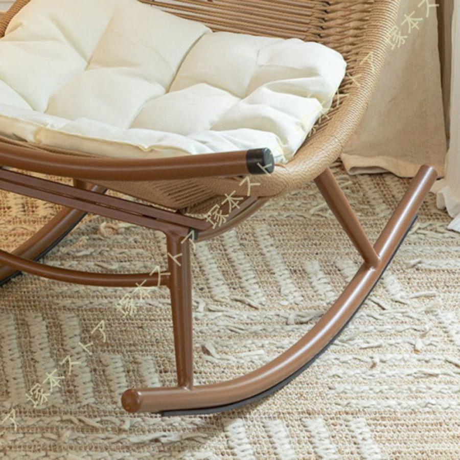 ロッキングチェア ラタン調 籐ロッキングチェア 戸外籐揺り椅子 昼寝