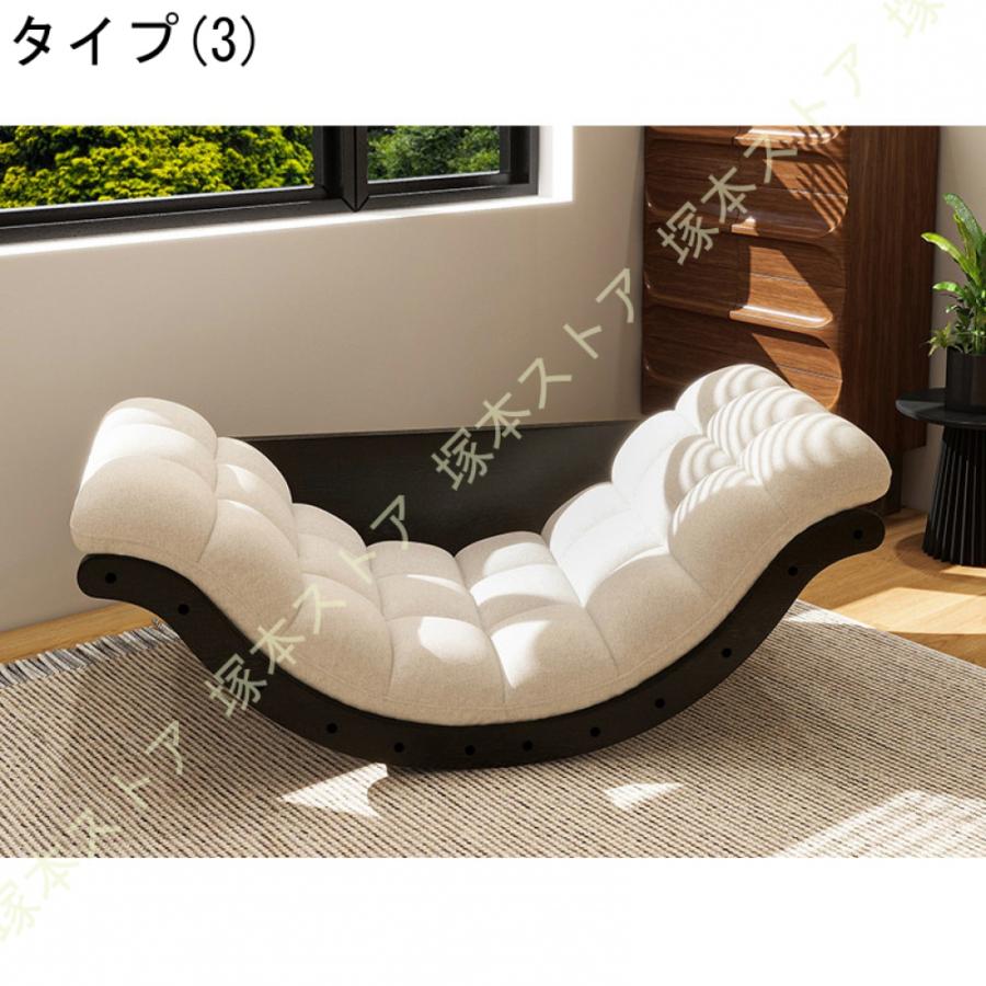 ロッキングチェア多機能リラックスチェア 天然木製 長さ127×幅61×高さ38cm 耐荷重200kgクッション付き 揺れる椅子 通気性あり 椅子 耐荷重200kg_11