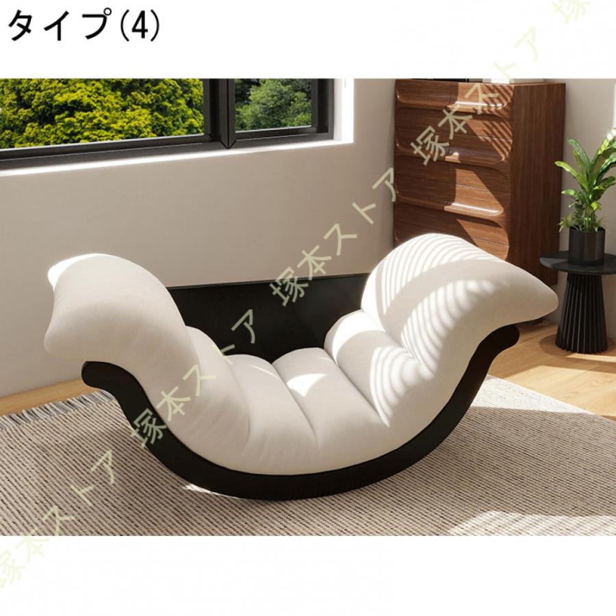 ロッキングチェア多機能リラックスチェア 天然木製 長さ127×幅61×高さ38cm 耐荷重200kgクッション付き 揺れる椅子 通気性あり 椅子 耐荷重200kg_12
