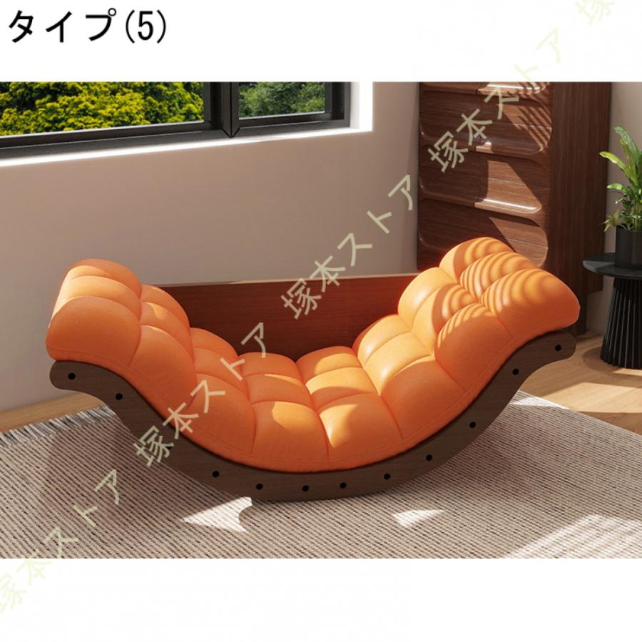 ロッキングチェア多機能リラックスチェア 天然木製 長さ127×幅61×高さ38cm 耐荷重200kgクッション付き 揺れる椅子 通気性あり 椅子 耐荷重200kg_13