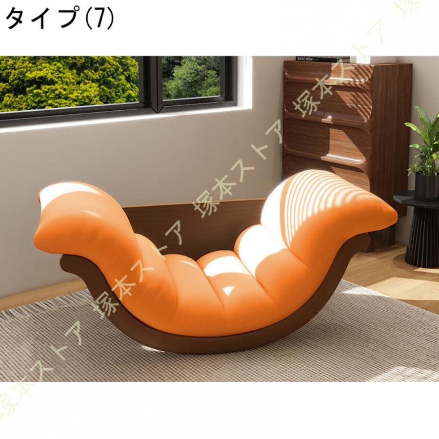 ロッキングチェア多機能リラックスチェア 天然木製 長さ127×幅61×高さ38cm 耐荷重200kgクッション付き 揺れる椅子 通気性あり 椅子 耐荷重200kg_15