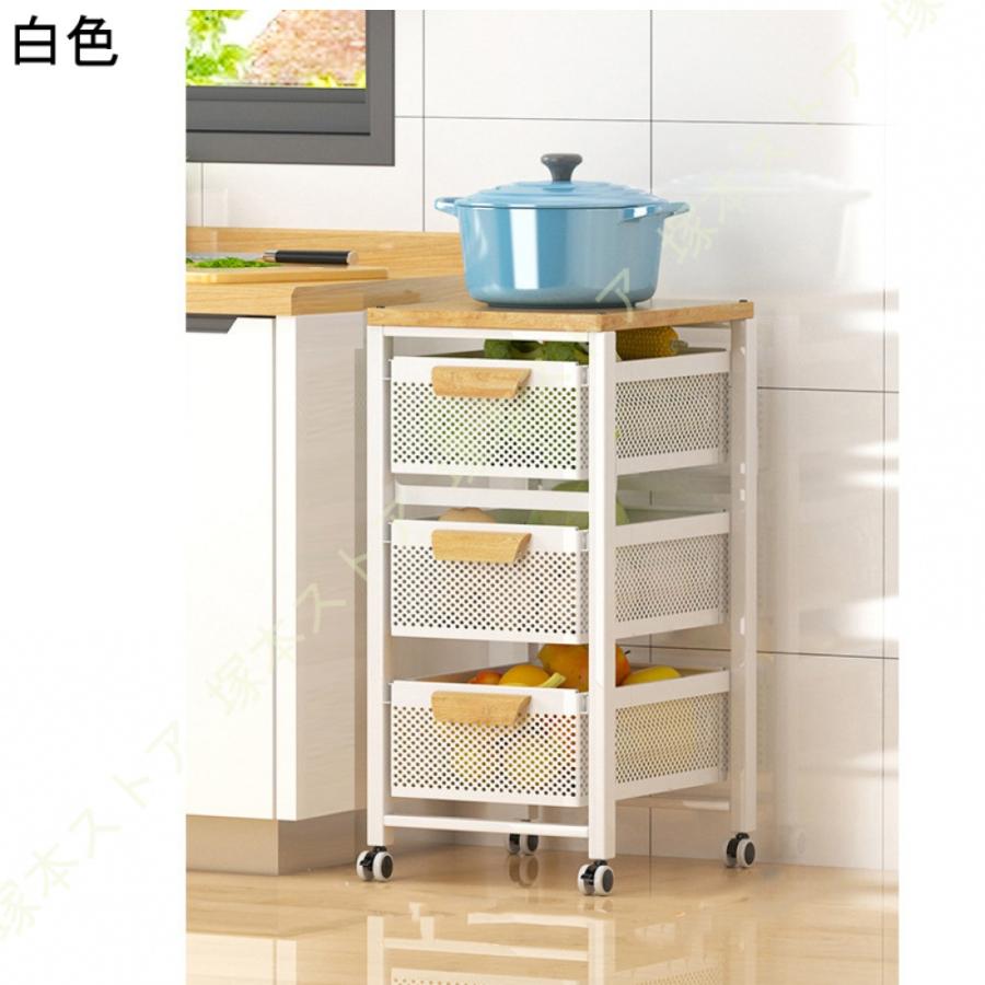 調味料収納ラック 4段式 調味料ラック スパイスラック 台所収納 組み立てが簡単 大容量 キッチンワゴン キッチン収納カート キャスター付き 多目的 洗面所_4