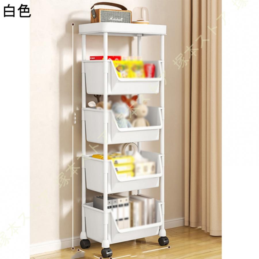 北欧 収納 棚 キャスター ワゴン 小物 オープン ラック シェルフ ナチュラル キッチンワゴン キャスター付き 5段 スリム 北欧 収納ボックス