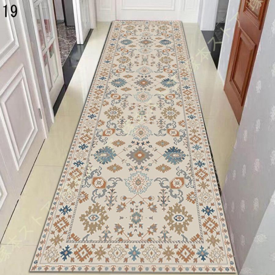 フリーカット ロングカーペット 廊下敷きマット 中華風 廊下