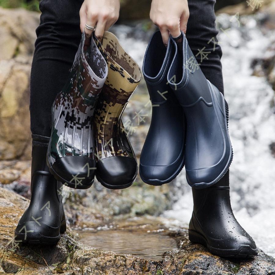 レインシューズ メンズ 無地 ロングブーツ 長靴 レインブーツ レインシューズ ミドルブーツ シンプル デザイン かっこいい ラバーシューズ 台風 梅雨対策 通勤 Jww5ezhhif Laoofficialgazette Gov La