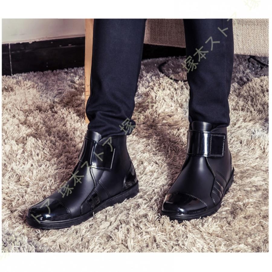 レインブーツ レインシューズ メンズ 雨靴 園芸 ショート ブーツ 防水 シンプル ローヒール かわいい ラバーシューズ おしゃれ かっこいい アウトドア 台風 Rrb9q65k4e Xone Gg