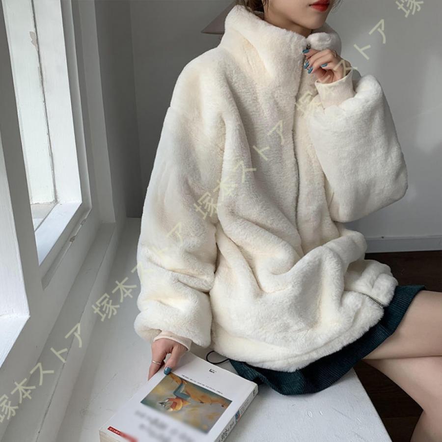 ボアジャケット レディース ボアブルゾン 女性用 ゆったり ボアジャケット レディース ボアブルゾン 女性用 ゆったり