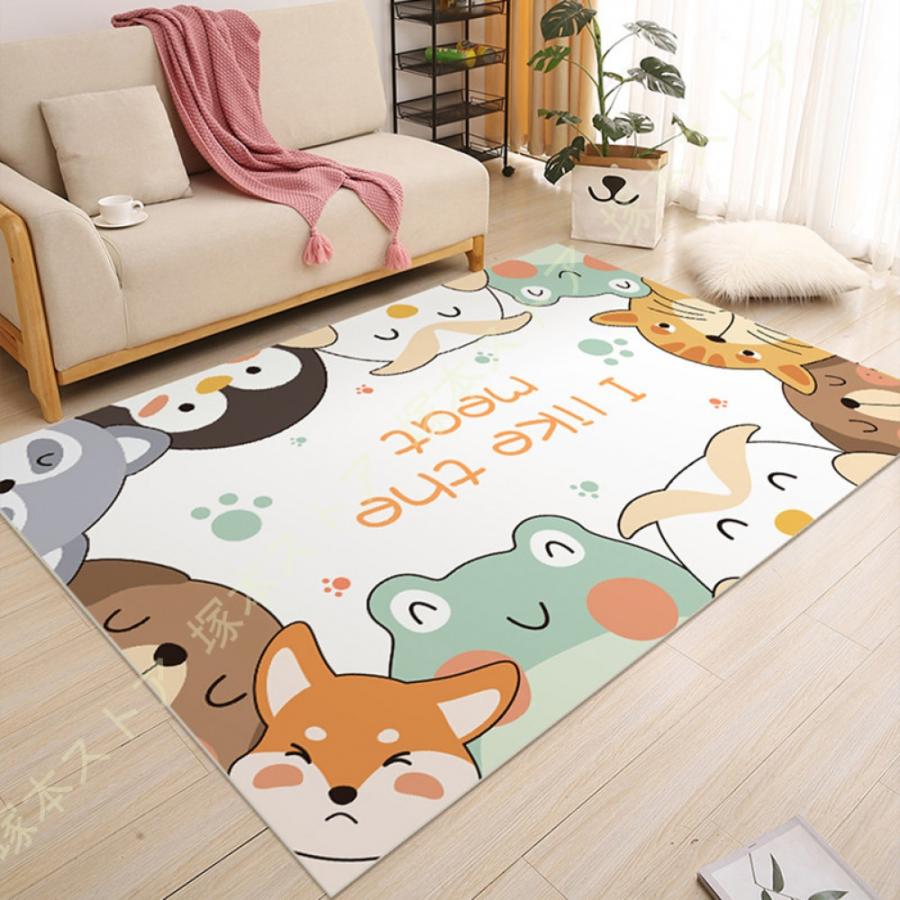 ラグ マット ラグマット 子供部屋マット 防水 アニマル柄 可愛い