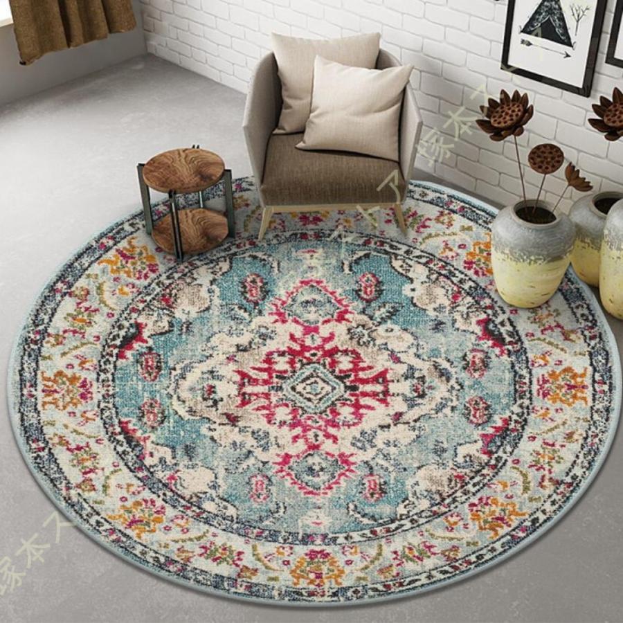円形マット 直径200cm ペルシャ風 チェアマット 絨毯 洗える ラグマット 円形マット 直径200cm ペルシャ風 チェアマット 絨毯 洗える