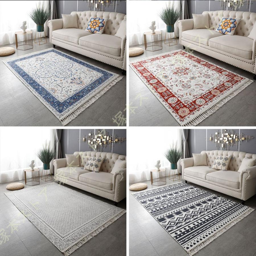 カーペット 北欧 ラグマット フリンジ付き モロッカン柄 ラグ