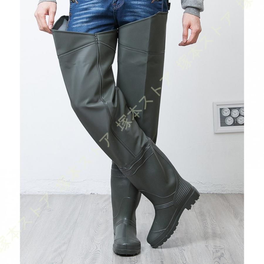 レインブーツ 雨靴 長靴 メンズ レインシューズ 防水 防滑 防寒 釣り