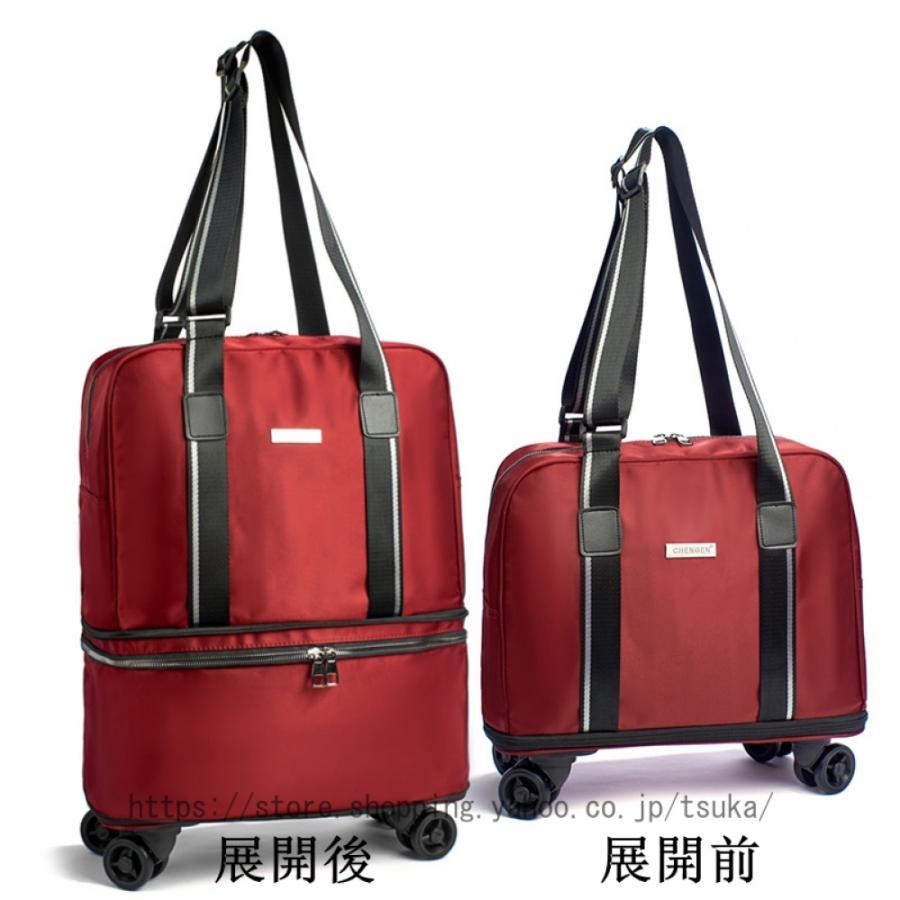 軽量 キャリーバッグ 旅行 機内持ち込み ショッピングカート 4輪 折りたたみ ソフト 大容量 スーツケース 4輪 お買い物カート キャスター付き キャリーケース_21