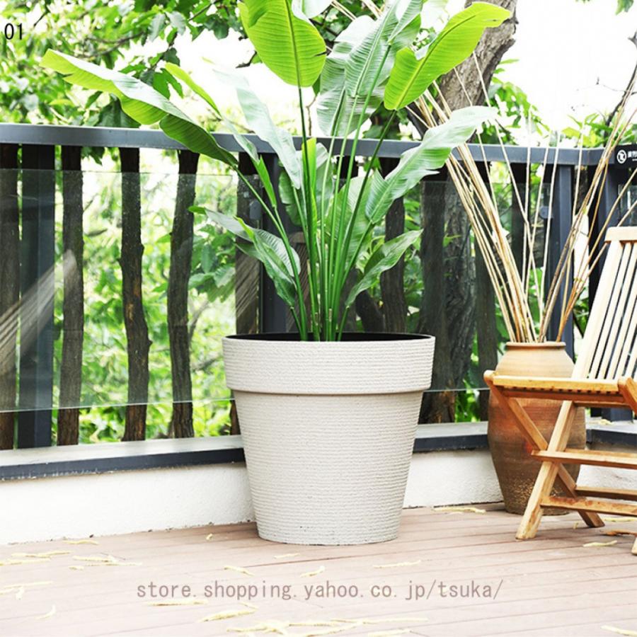 プランター 大型 おしゃれ 受け皿付き 植木鉢 深型 軽量 プラスチック 屋内 屋外用 プランター 深型 直径*高さ22.*14.5 28.7*21.5 cm 排水穴付き 観葉植物 鉢_5