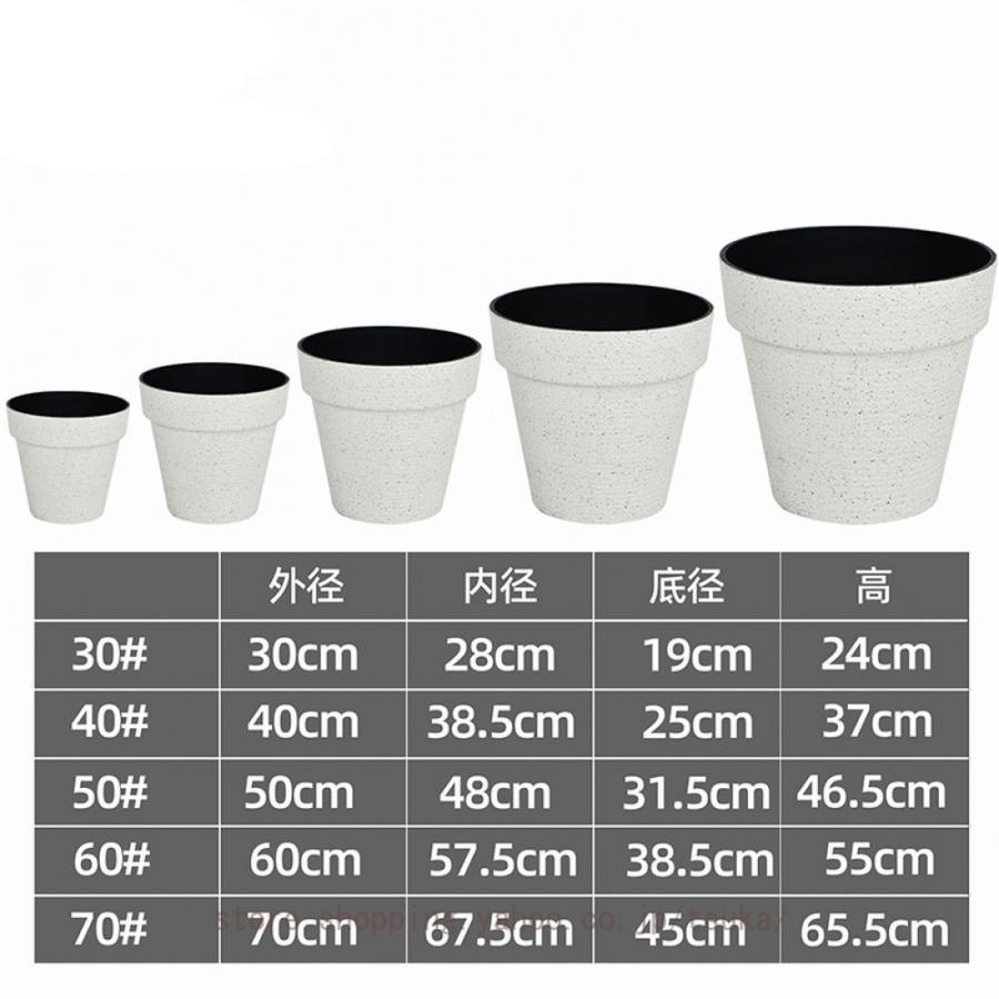 プランター 大型 おしゃれ 受け皿付き 植木鉢 深型 軽量 プラスチック 屋内 屋外用 プランター 深型 直径*高さ22.*14.5 28.7*21.5 cm 排水穴付き 観葉植物 鉢_10