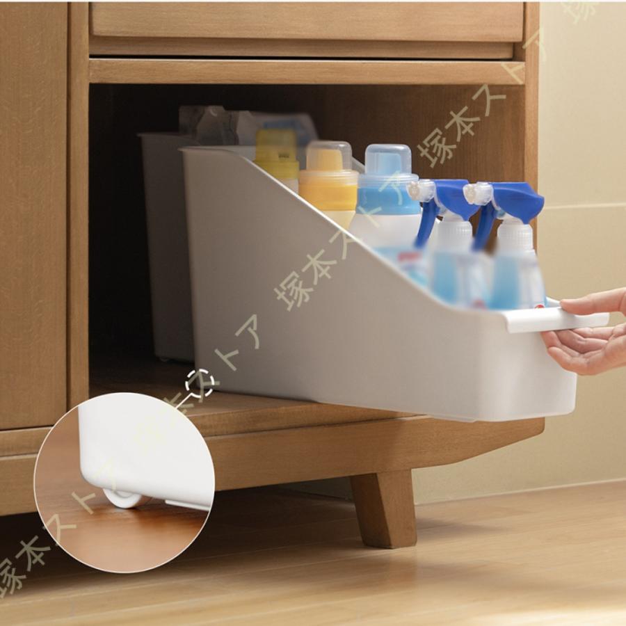 キッチン ドリンク用 スナック用 ストックボックス コロ付き ふたなし 