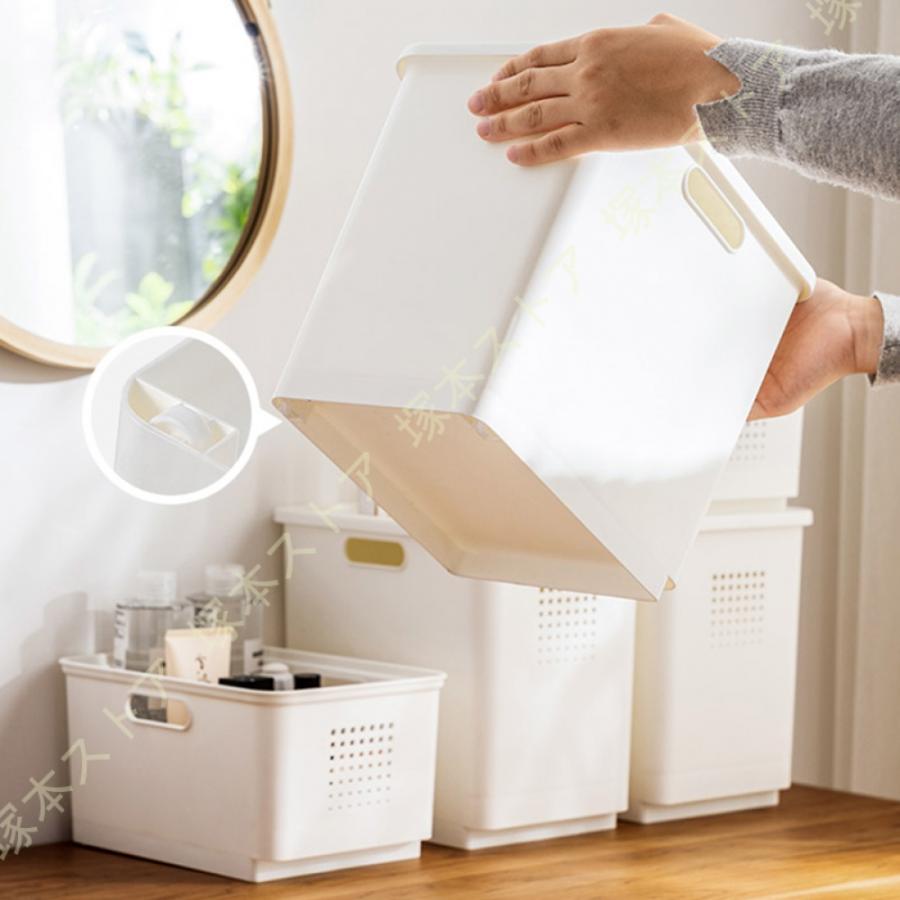ふたなし 収納ボックス キッチン収納 取っ手付き プラスチック