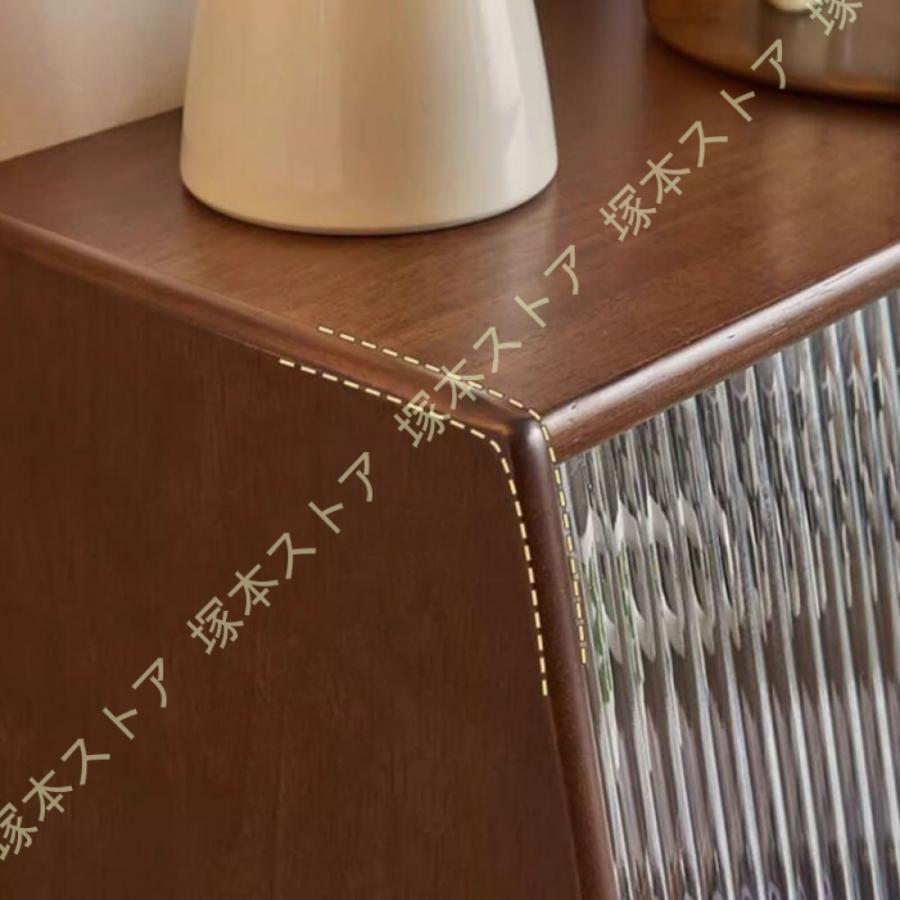 食器棚 本棚 透明扉付き 大容量 キッチン収納 木製 キャビネット 防塵キャビネット ミニ食器棚 卓上食器棚 カップボード 上置き カウンター上収納棚_15